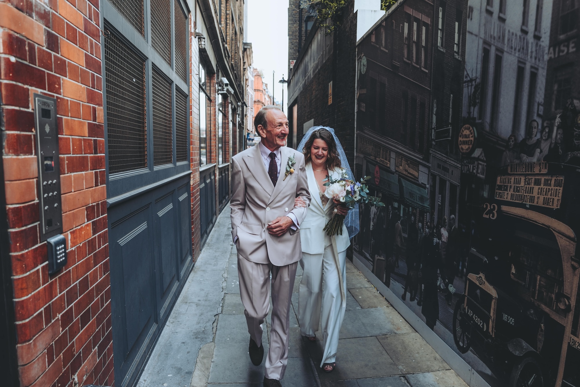 Nicole and Martin walking in London